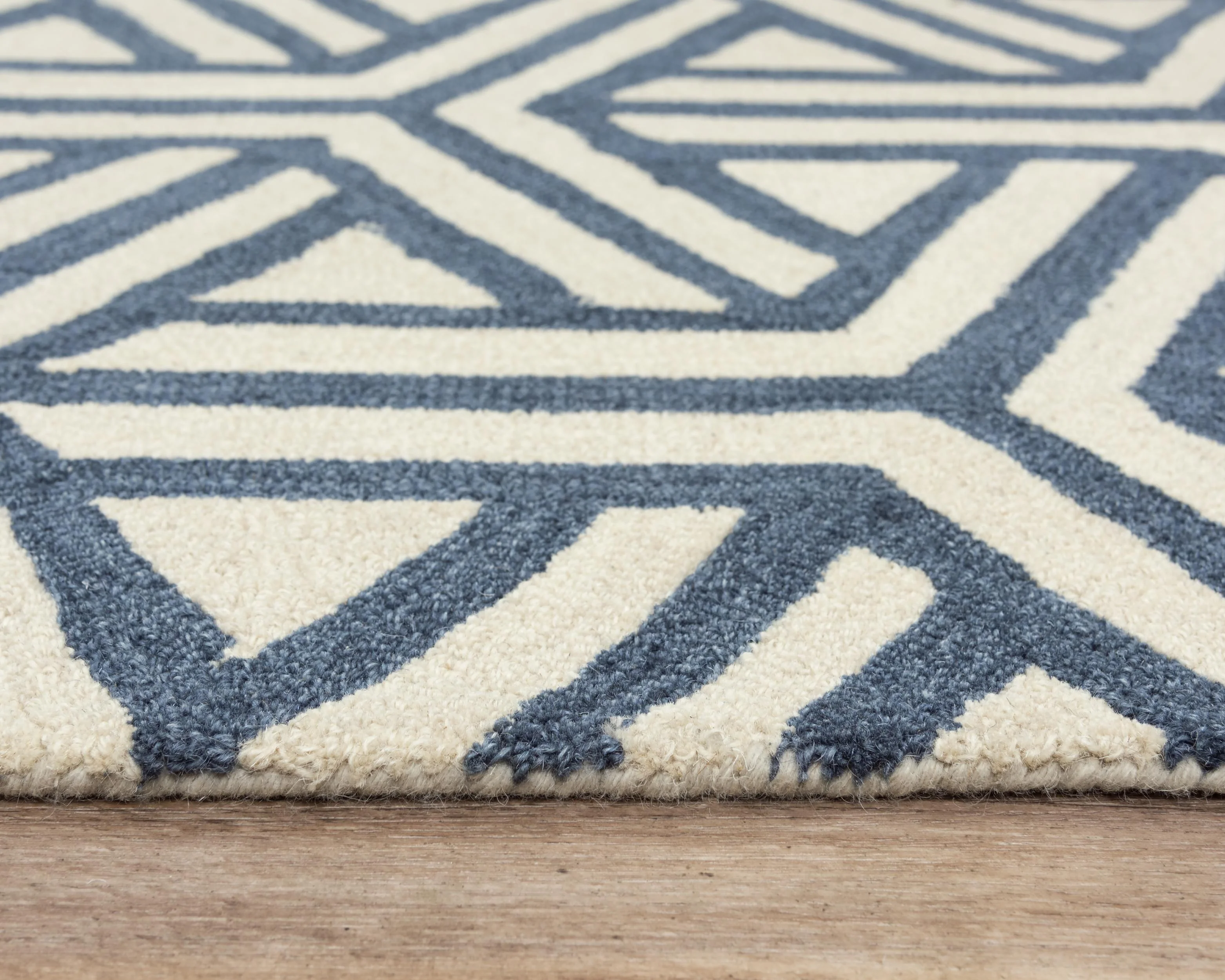 Hand Tufted 100% Wool Geometric Area Rug - Image 12