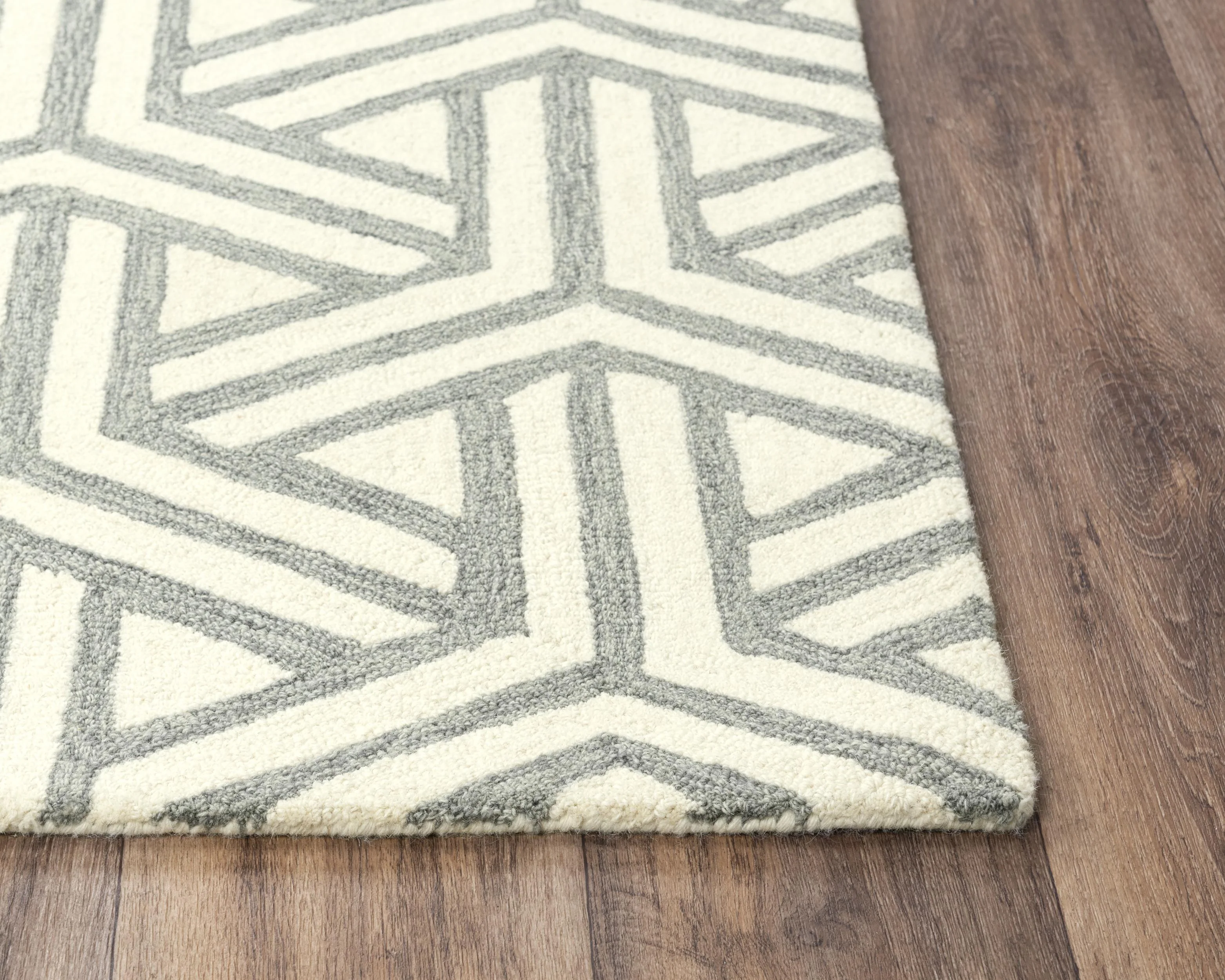 Hand Tufted 100% Wool Geometric Area Rug - Image 17