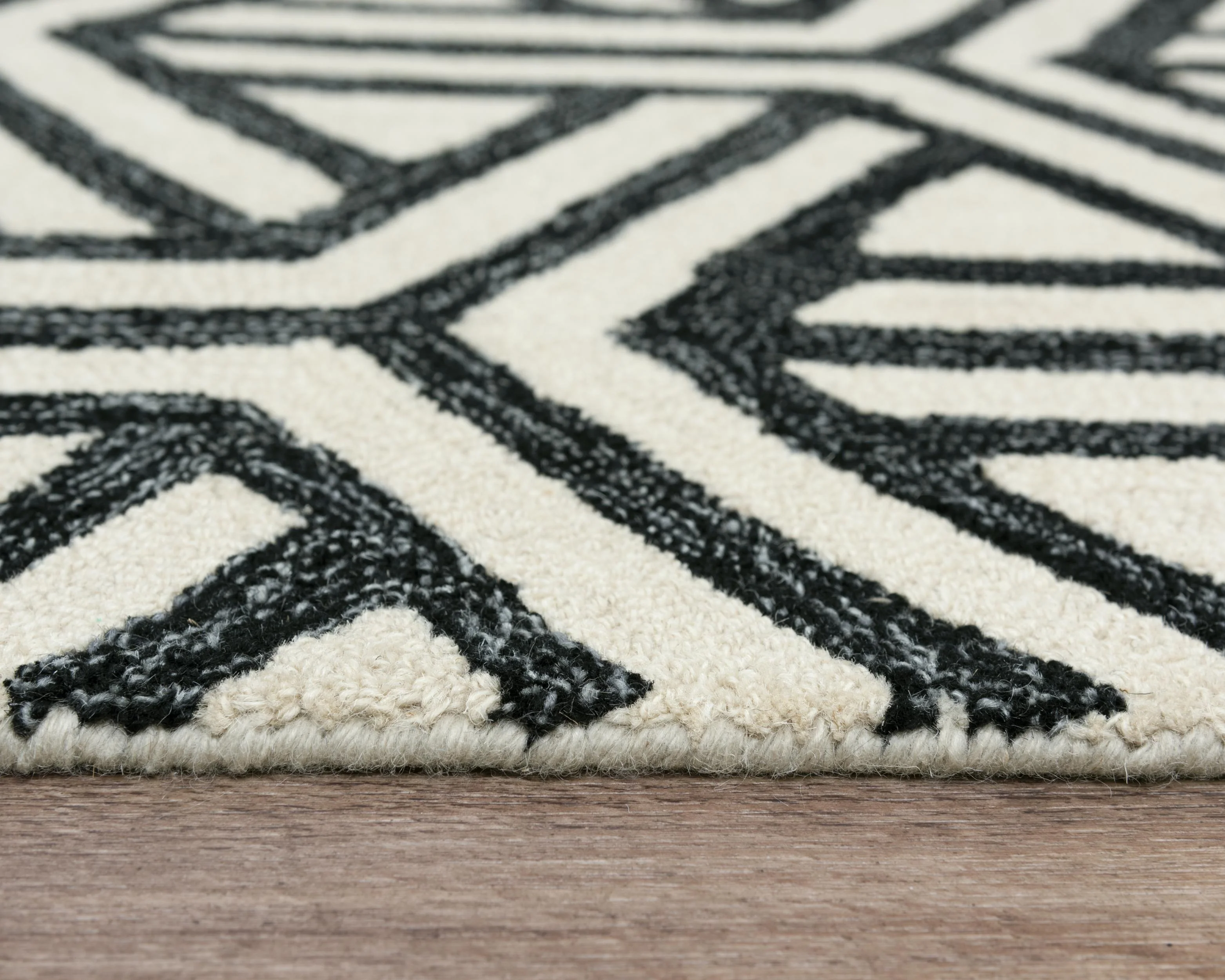 Hand Tufted 100% Wool Geometric Area Rug - Image 6