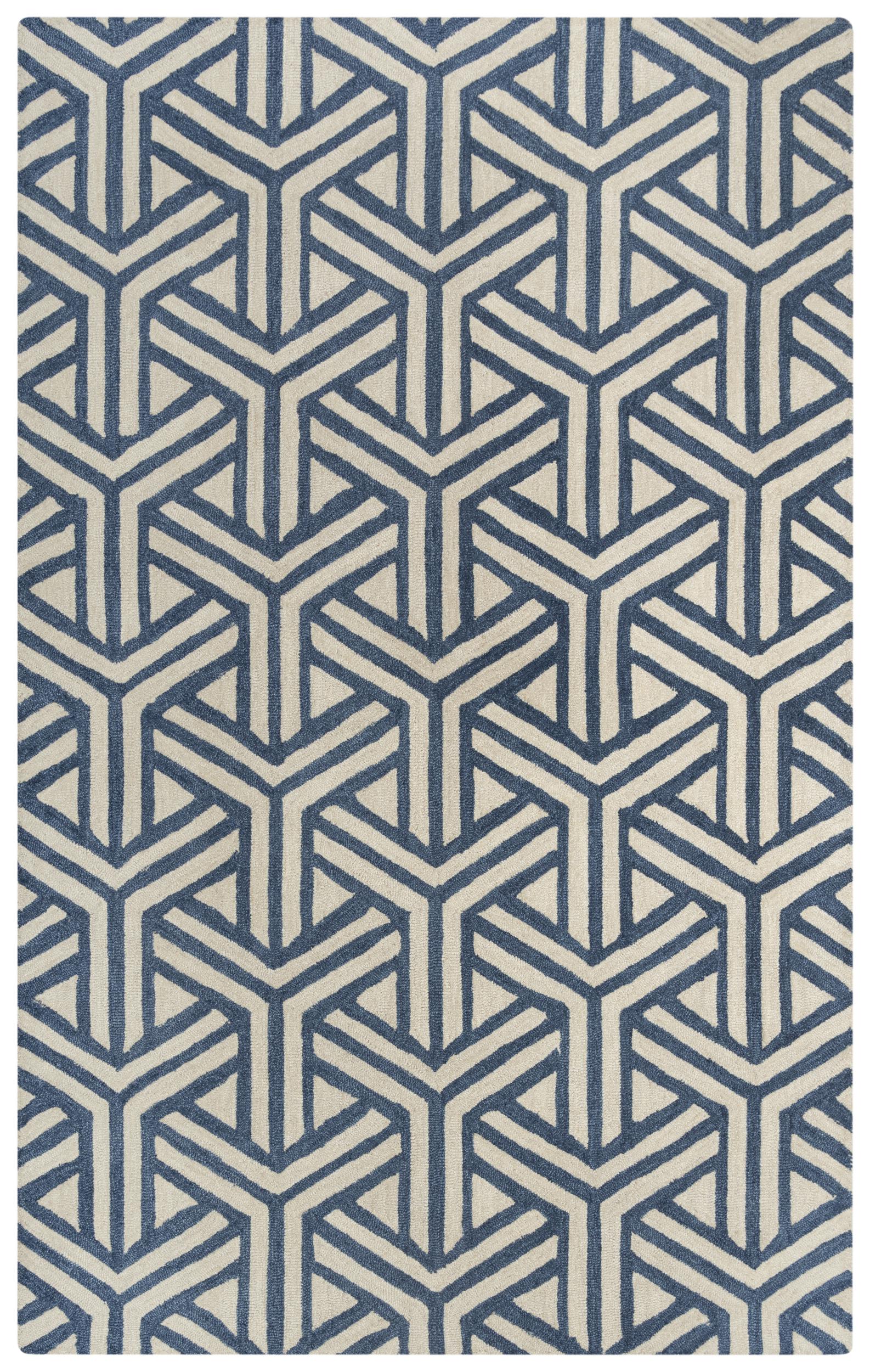 Hand Tufted 100% Wool Geometric Area Rug - Image 7