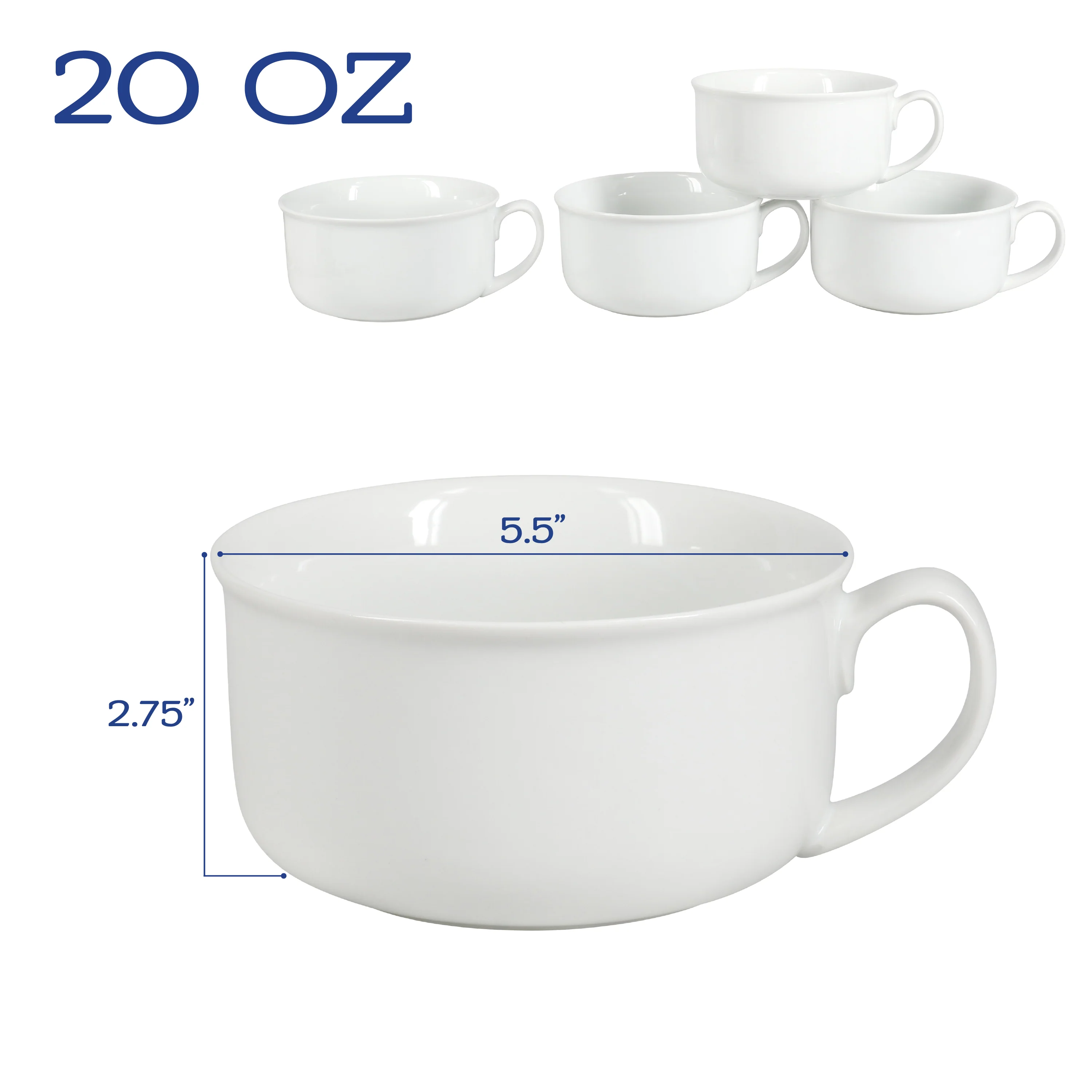 Handled Soup Bowls 4 Piece Set - Image 3