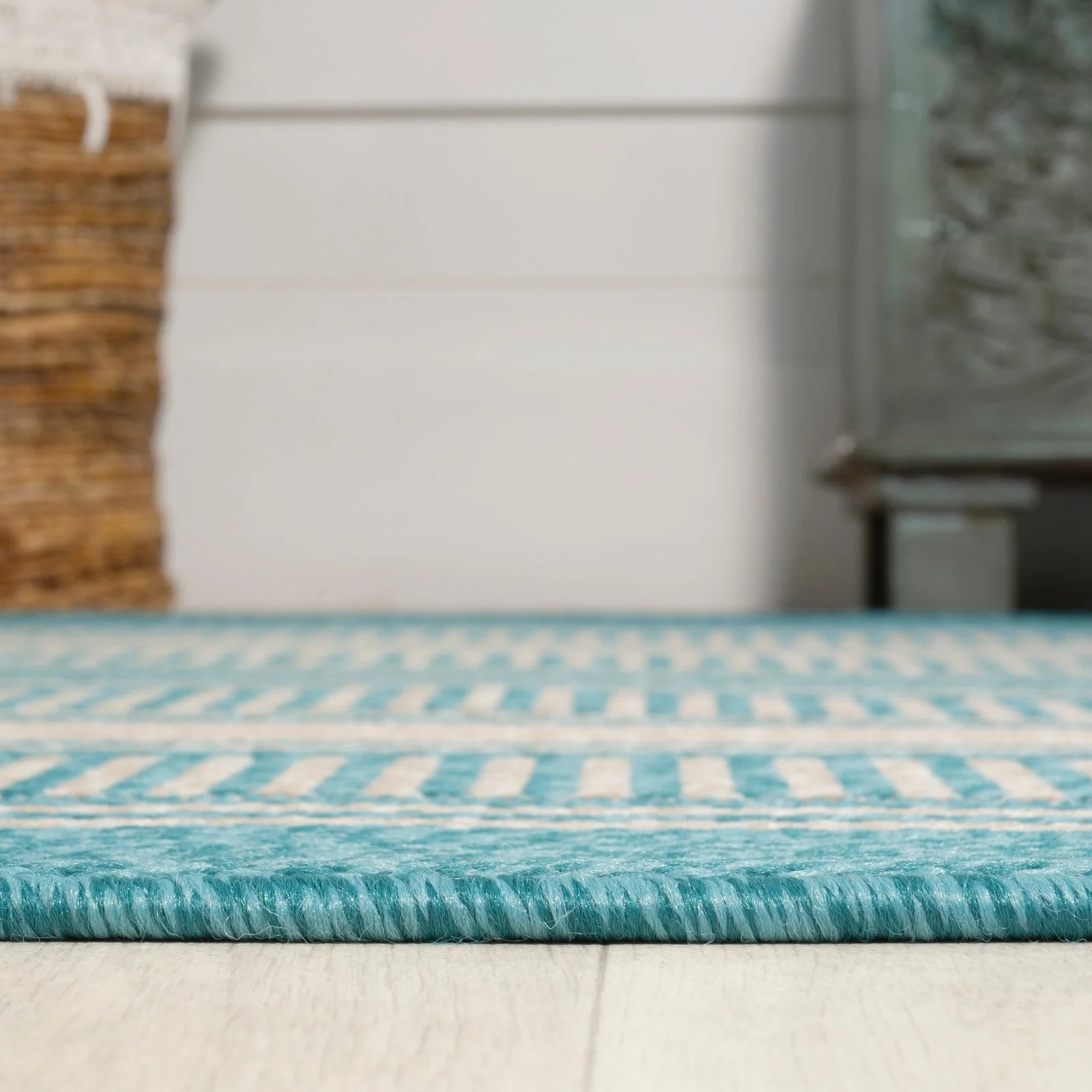 Haynes Modern Double Stripe Indoor/Outdoor Area Rug - Image 6