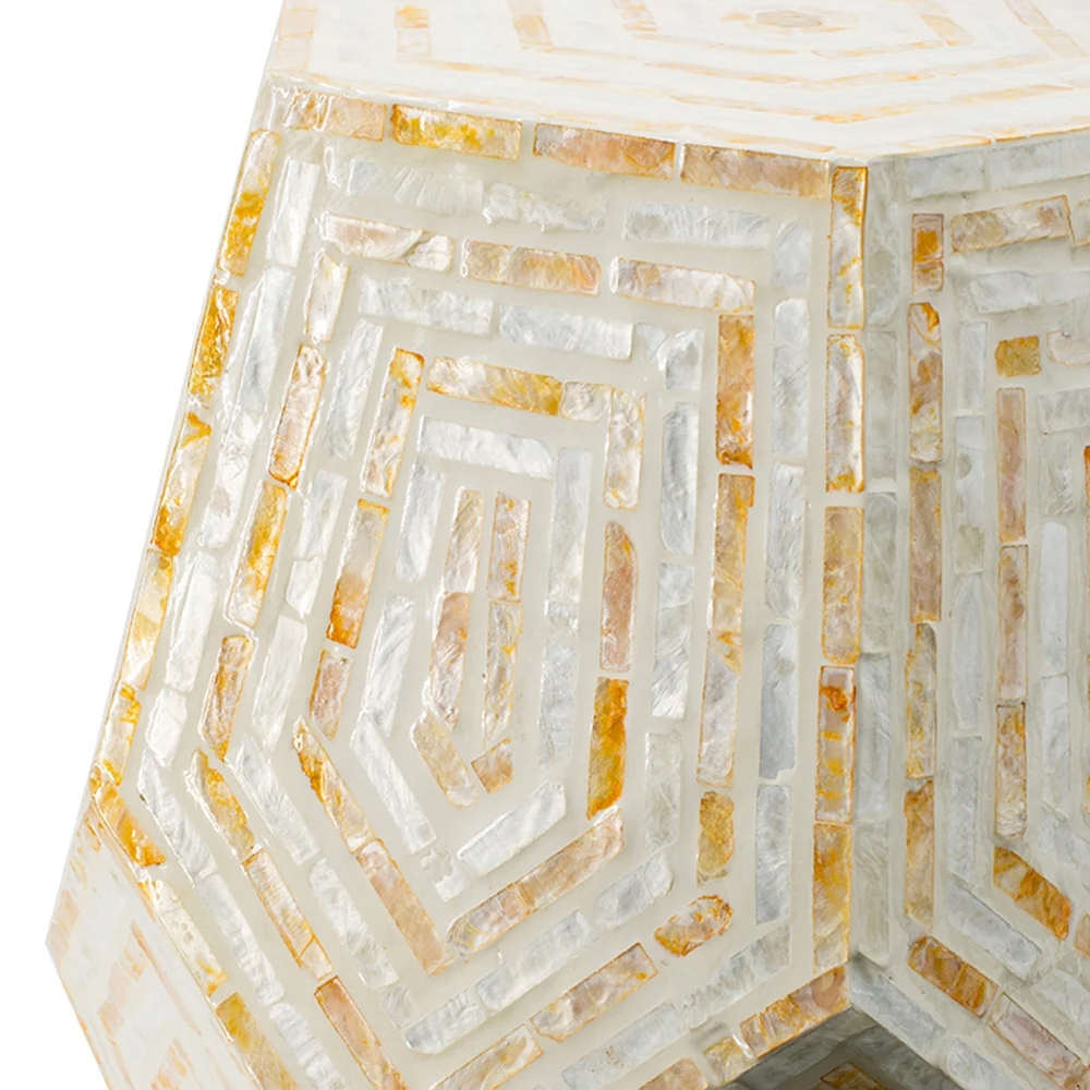 Hexagonal Capiz Side Table - Image 3