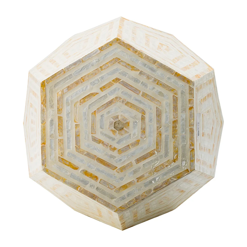 Hexagonal Capiz Side Table - Image 4