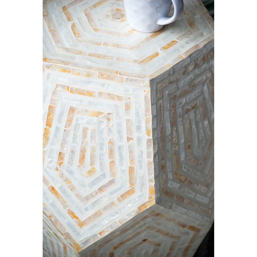 Hexagonal Capiz Side Table - Image 5