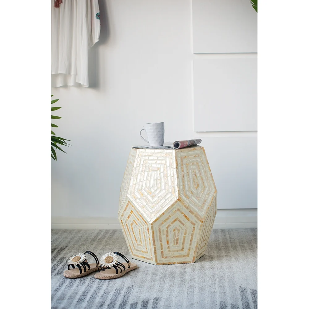 Hexagonal Capiz Side Table - Image 6