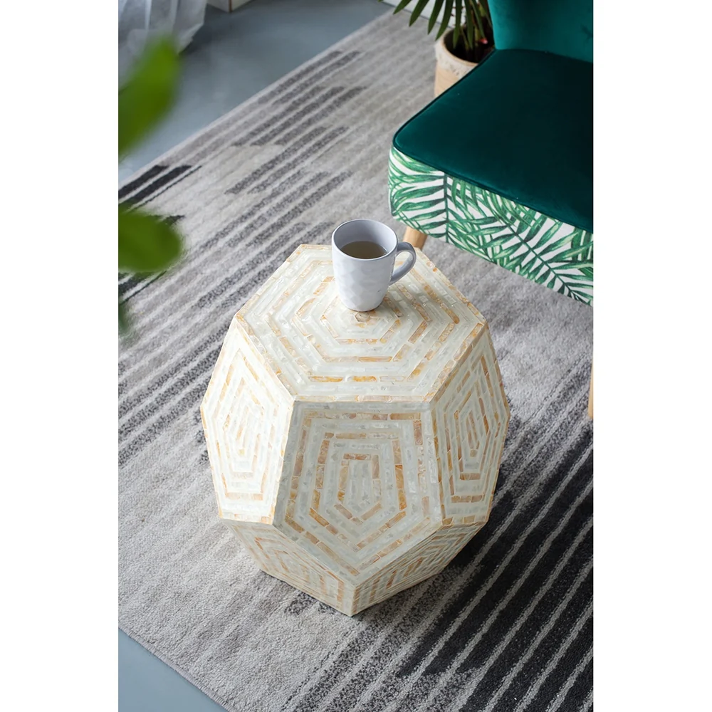 Hexagonal Capiz Side Table - Image 7