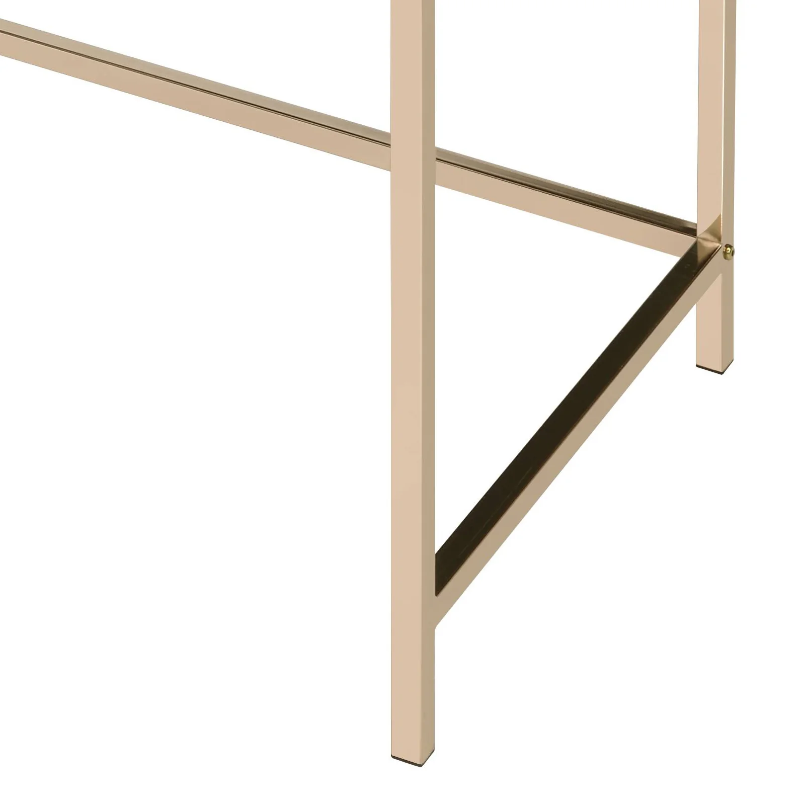High Gloss and Gold 2-Drawer Writing Desk - Image 5