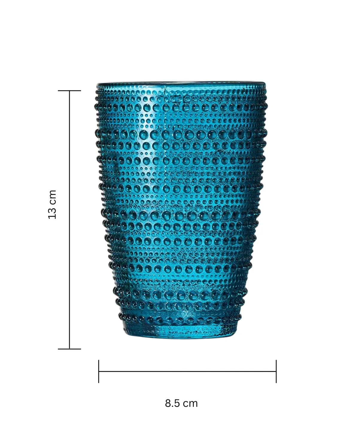 Hobnail Beaded Highball Muted Drinking Glasses Set of 6 - Image 5