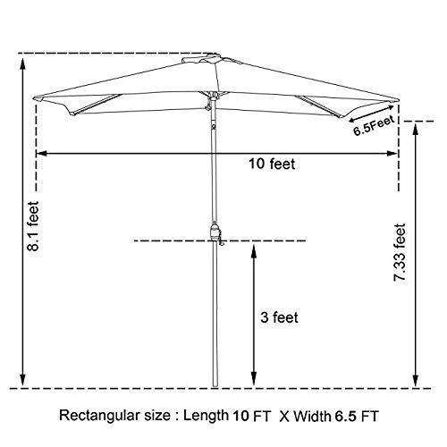 Hunter 6.5 ft. x 10 ft Patio LED Umbrella - Image 4