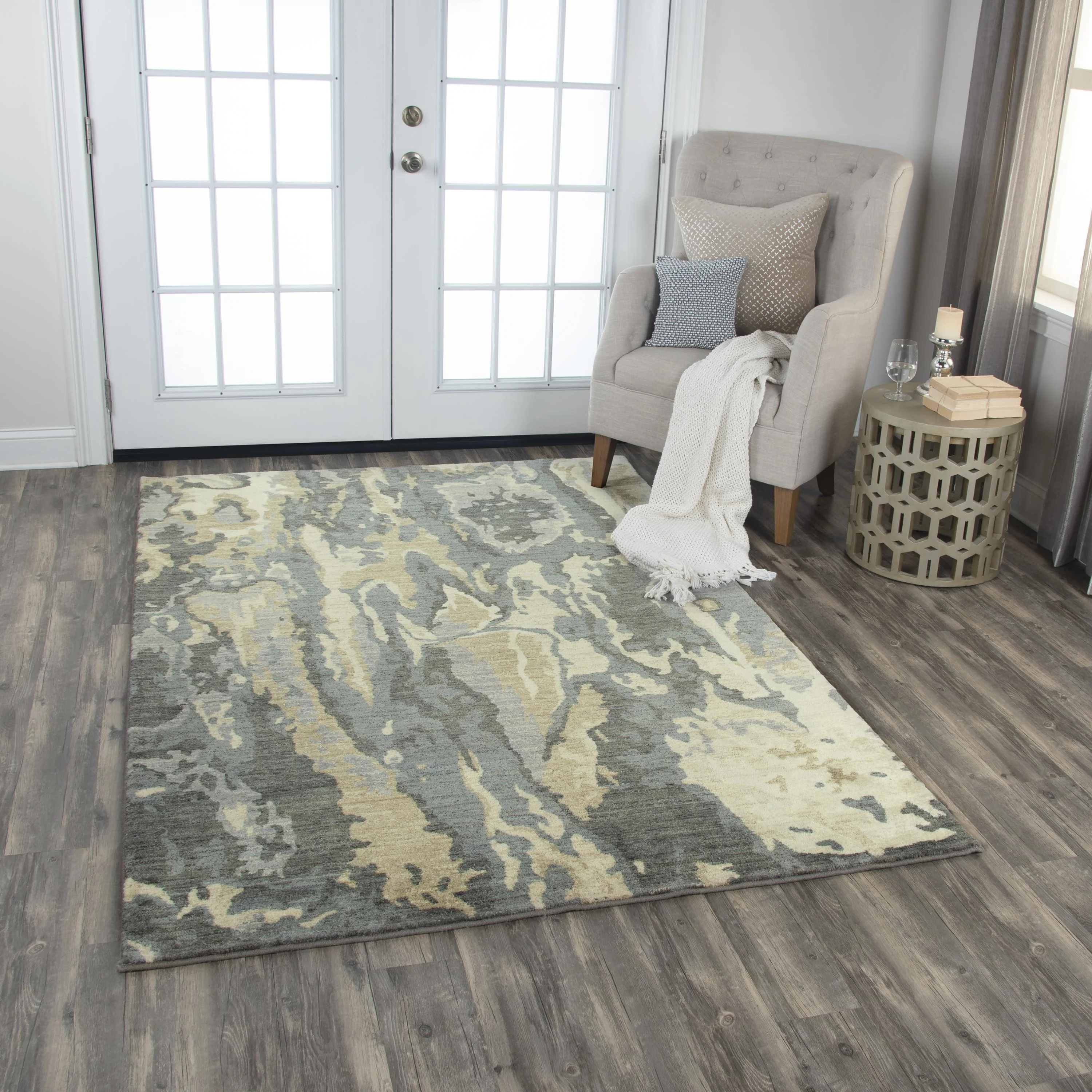 Hybrid 100% New Zealand Wool Abstract Rug - Image 2