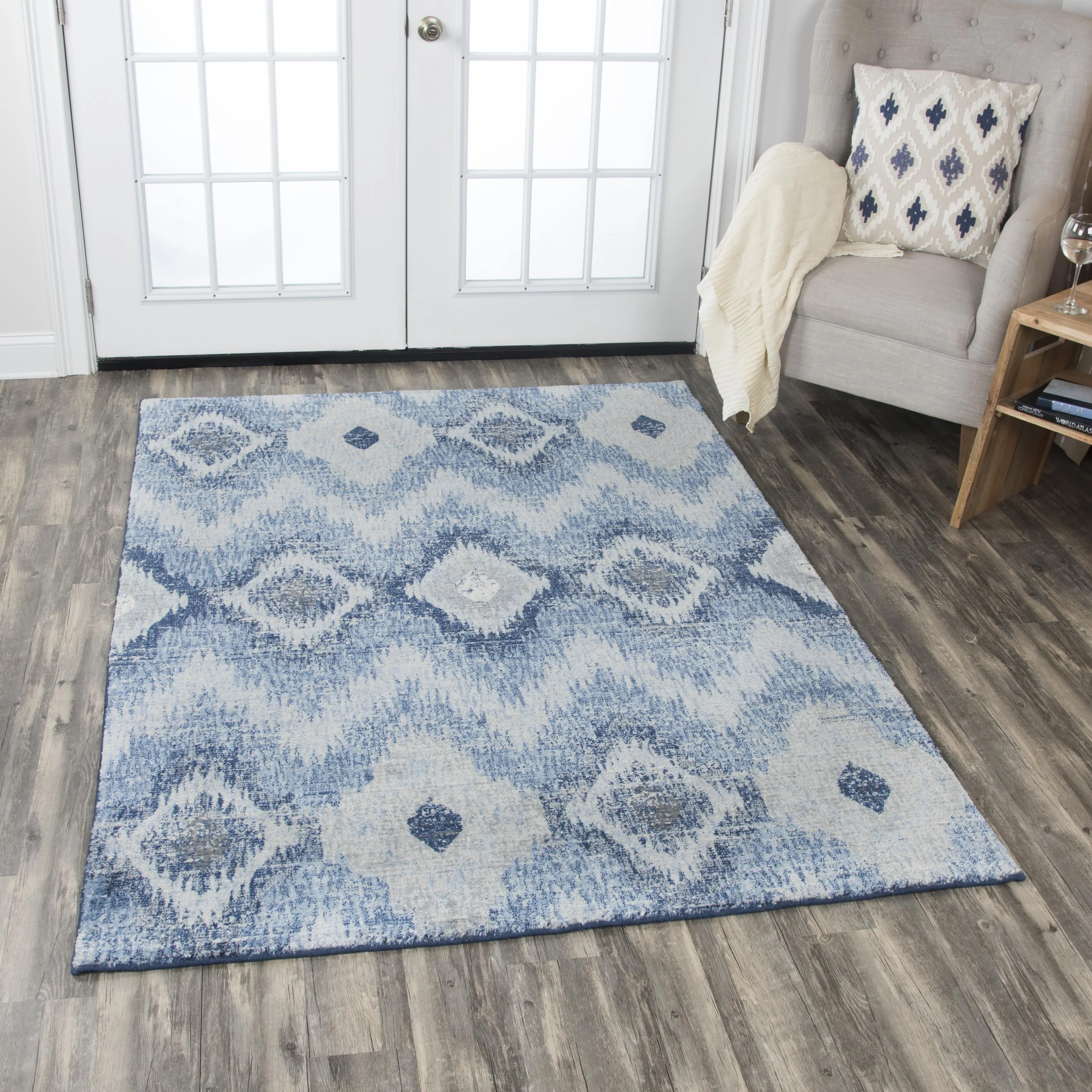 Hybrid 100% New Zealand Wool Chevron/iKat Rug - Image 2