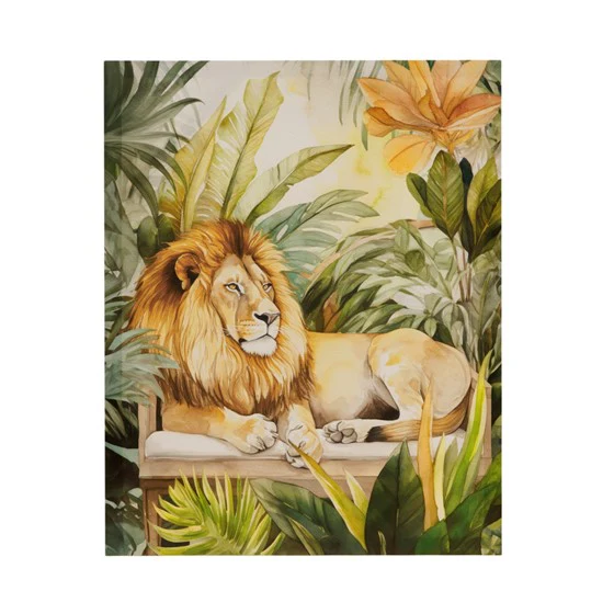 Jungle Lion Canvas Wall Art - Image 2