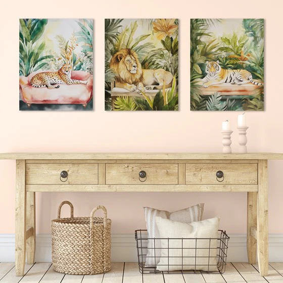 Jungle Lion Canvas Wall Art - Image 5