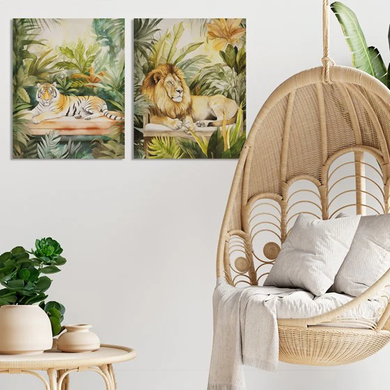 Jungle Lion Canvas Wall Art - Image 6