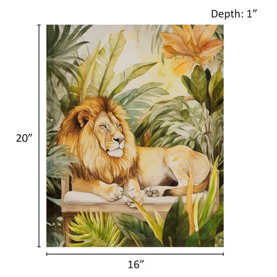 Jungle Lion Canvas Wall Art - Image 7