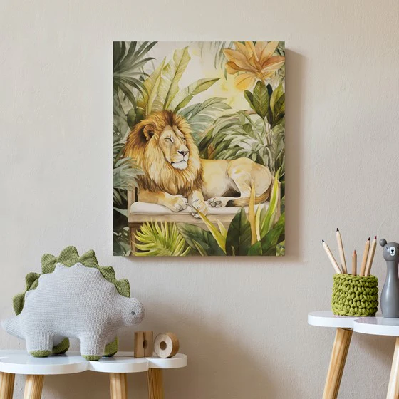 Jungle Lion Canvas Wall Art - Image 8