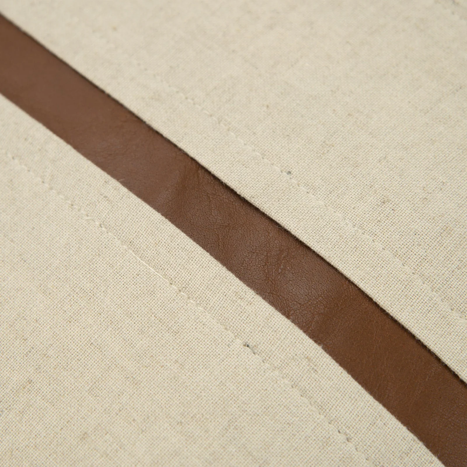 Knife Edged And Paneled Fabric Stripe Decorative Throw Pillow - Image 3