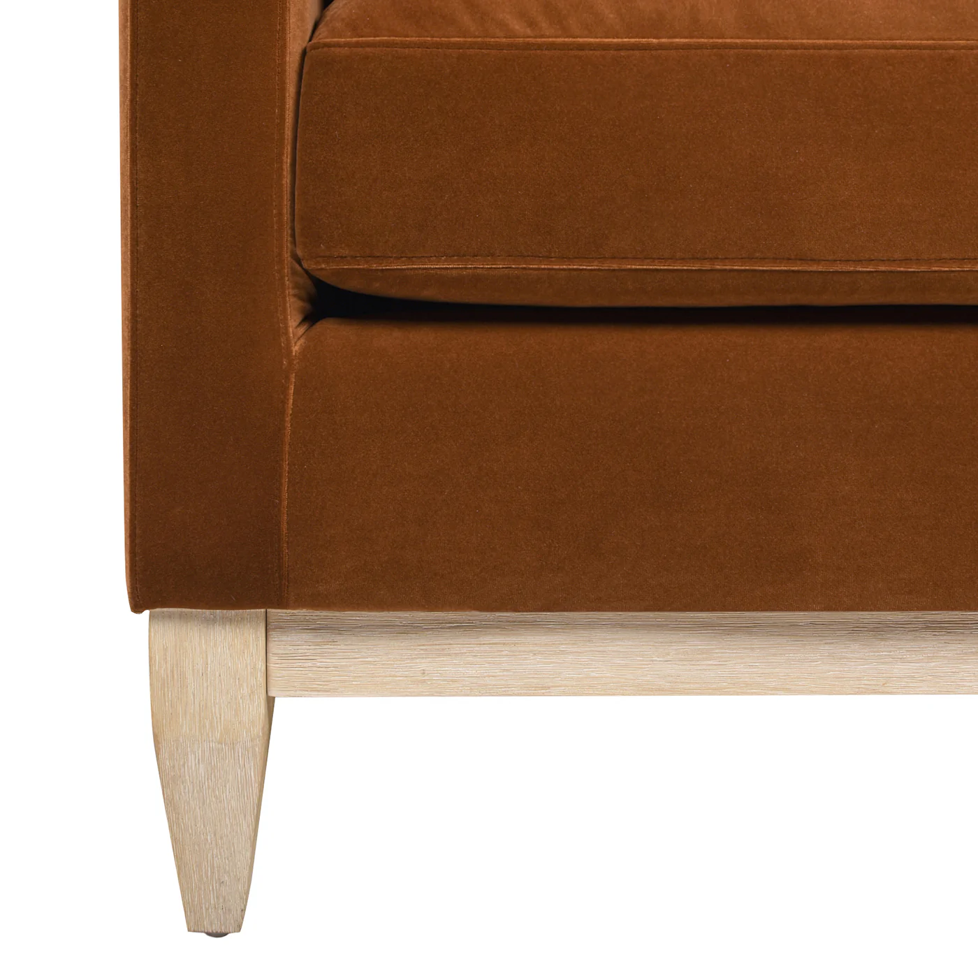 Knox 36' Modern Farmhouse Arm Chair, Burnt Orange   Performance Velvet - Image 5