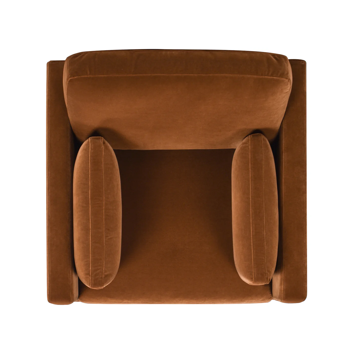 Knox 36' Modern Farmhouse Arm Chair, Burnt Orange   Performance Velvet - Image 8