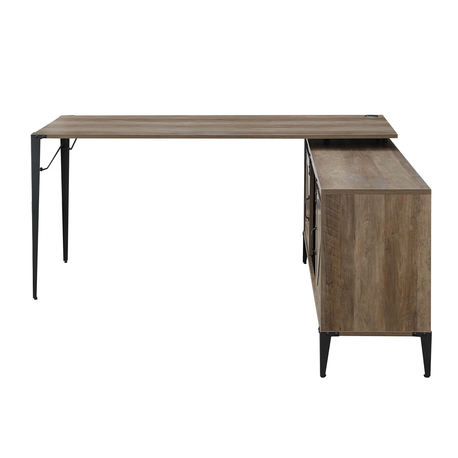 L-Shape Writing Desk with Cabinet - Image 9
