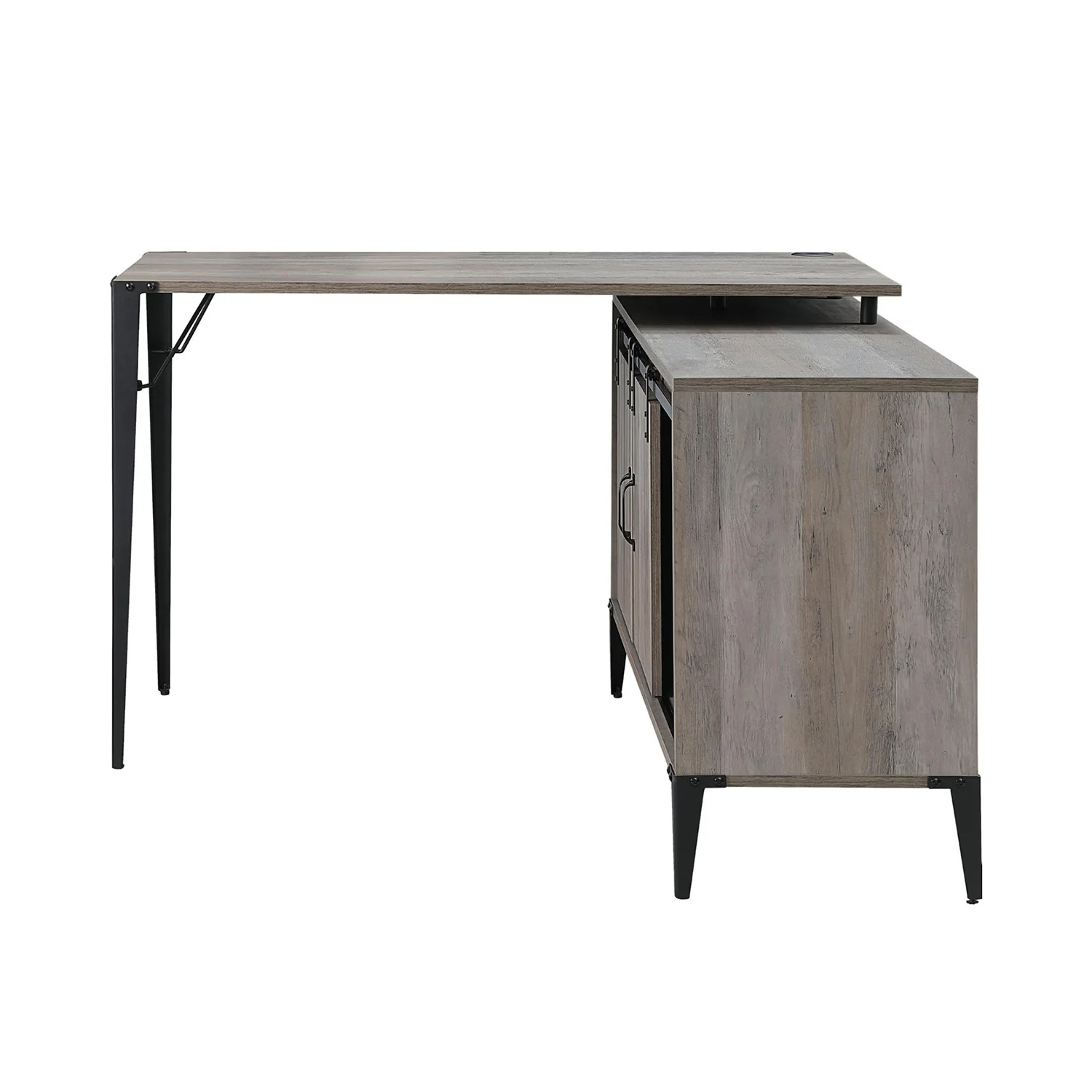 L-Shape Writing Desk with Side Cabinet - Image 4