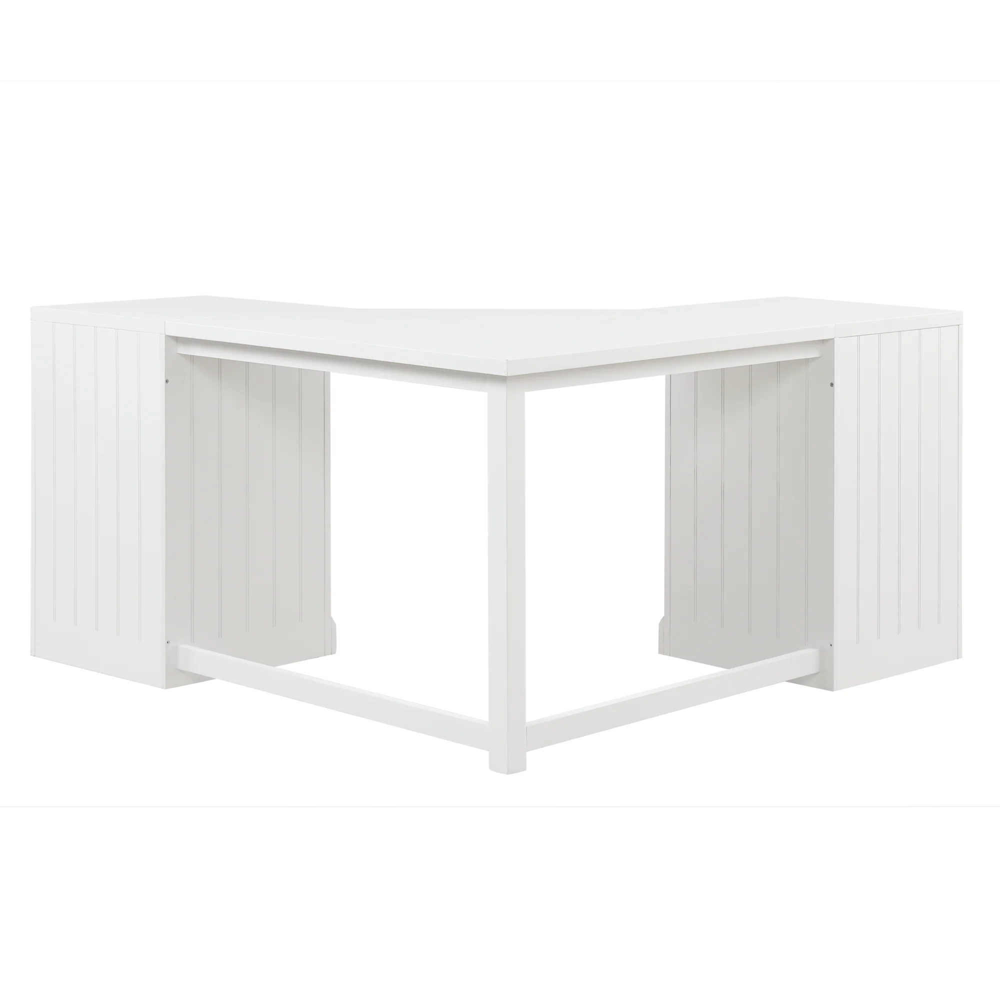 L Shaped Executive Desk with 2 Storage Cabinets and 3 Drawers - Image 15
