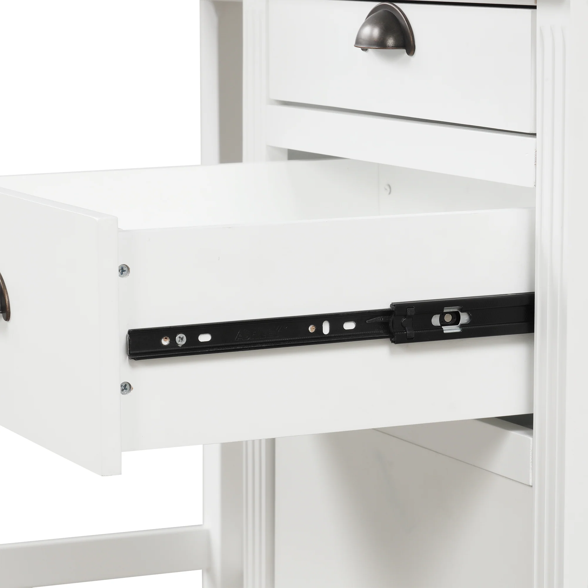 L Shaped Executive Desk with 2 Storage Cabinets and 3 Drawers - Image 24