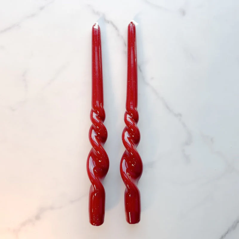 Lacquer Tall Twisted Taper Candles, Set of 2 - Image 10