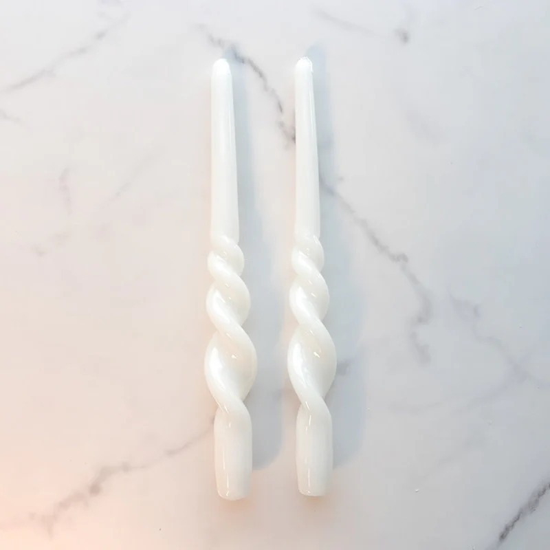Lacquer Tall Twisted Taper Candles, Set of 2 - Image 5