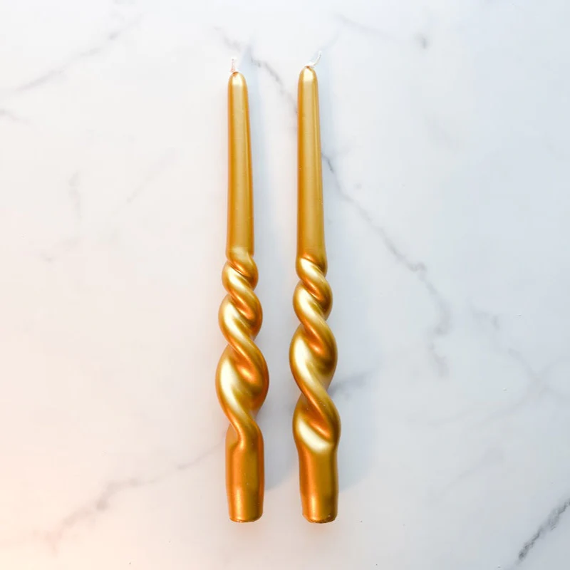 Lacquer Tall Twisted Taper Candles, Set of 2 - Image 6