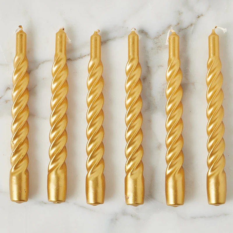 Lacquer Twisted Taper Candles, Set of 6 - Image 35