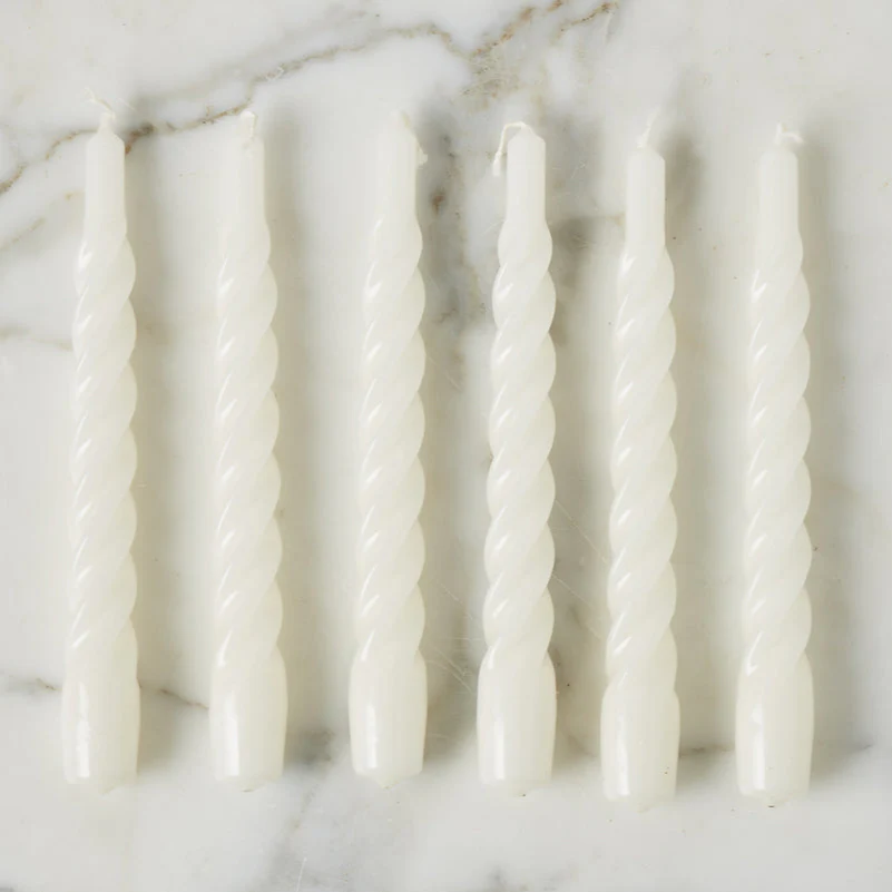 Lacquer Twisted Taper Candles, Set of 6 - Image 40