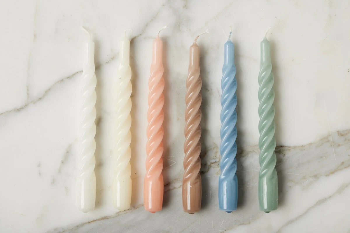 Lacquer Twisted Taper Candles, Set of 6 - Image 42