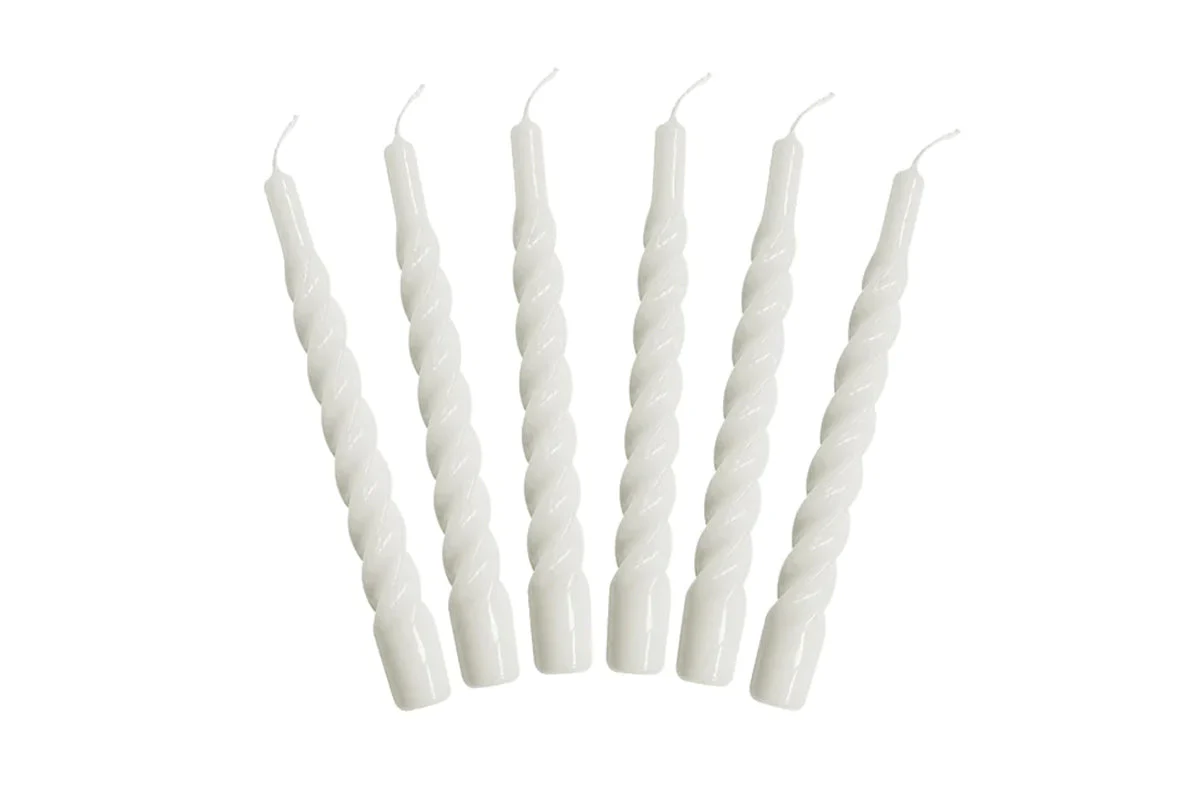 Lacquer Twisted Taper Candles, Set of 6 - Image 48