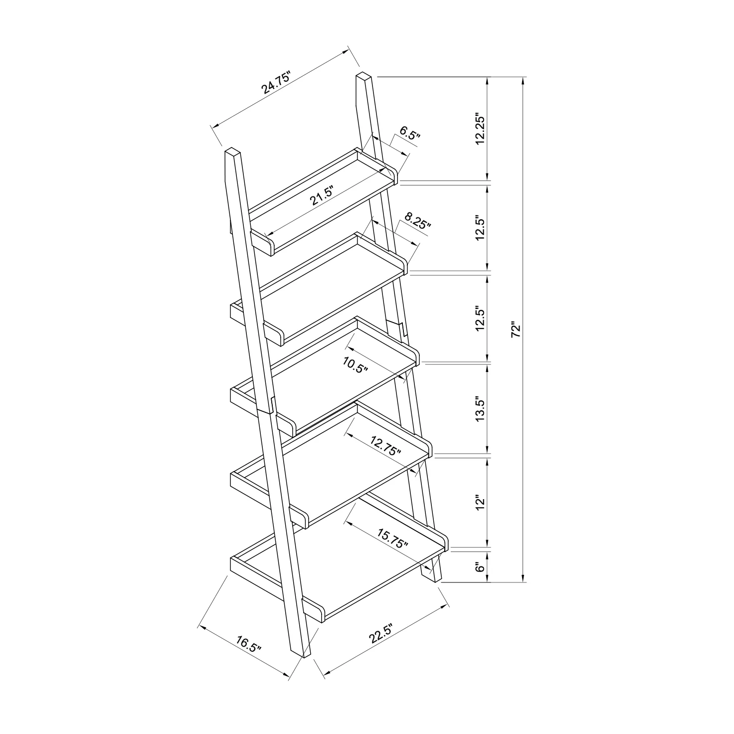 Ladder Bookshelf - Image 6