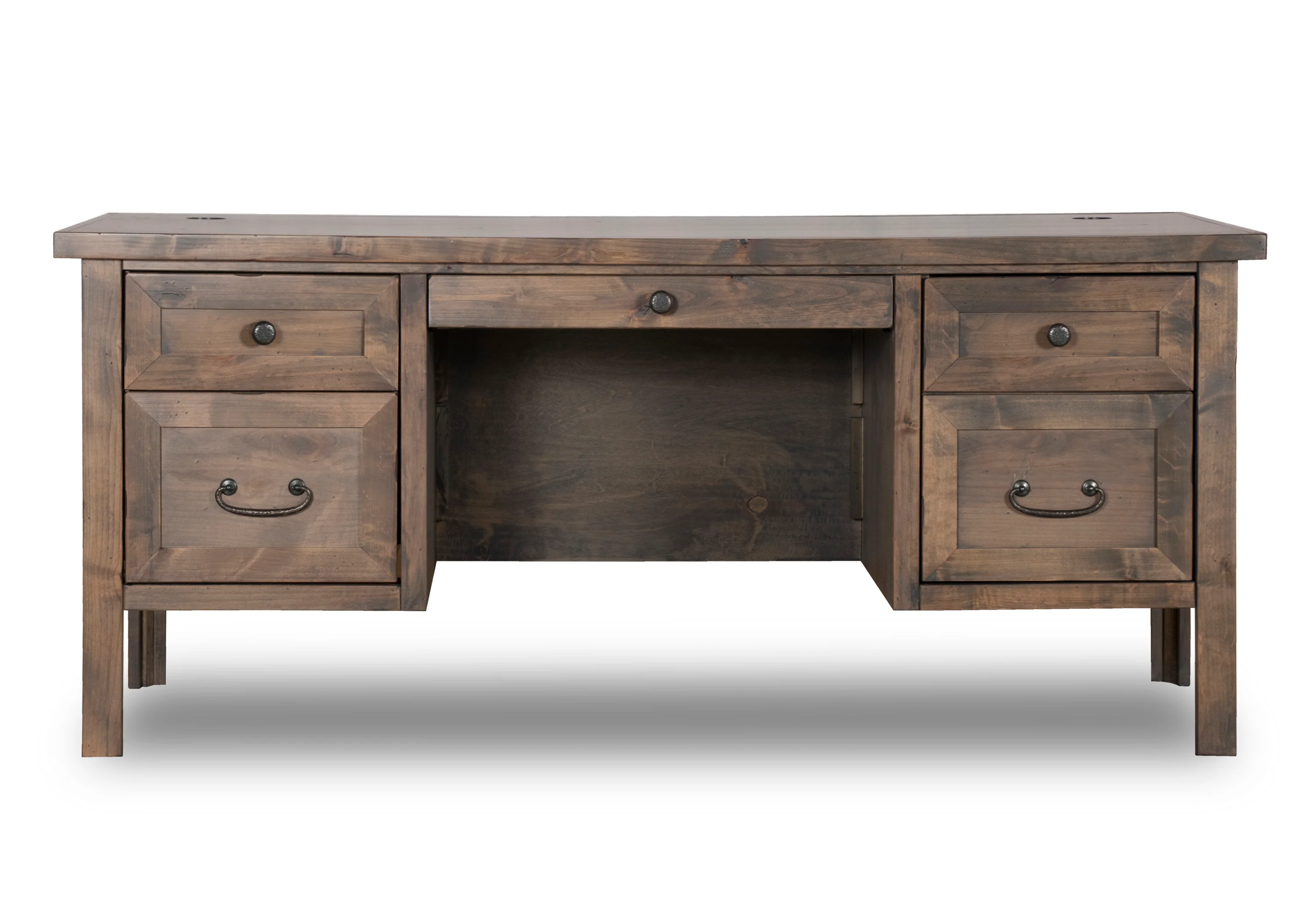 Large Executive Desk in Barnwood Finish - Image 3
