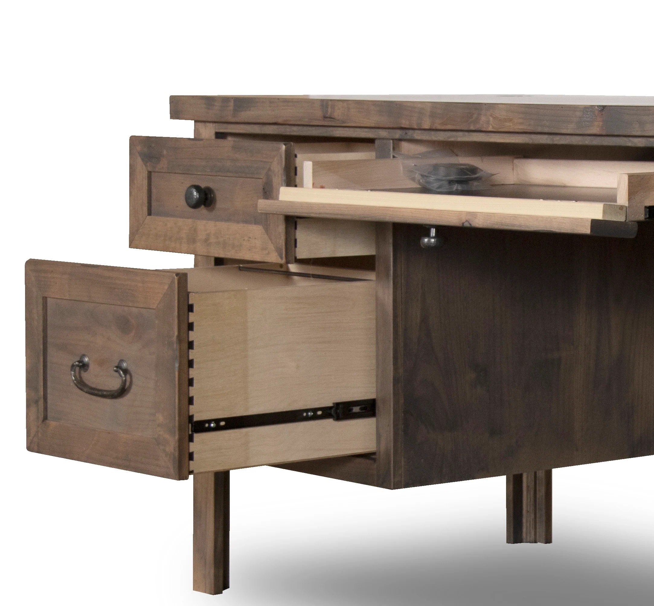 Large Executive Desk in Barnwood Finish - Image 6
