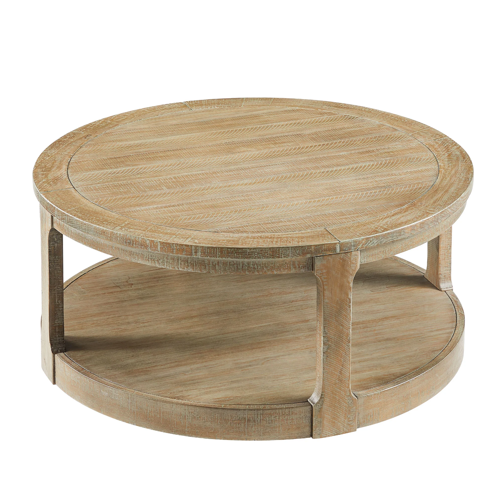 Large Traditional Round Coffee Table - Image 10