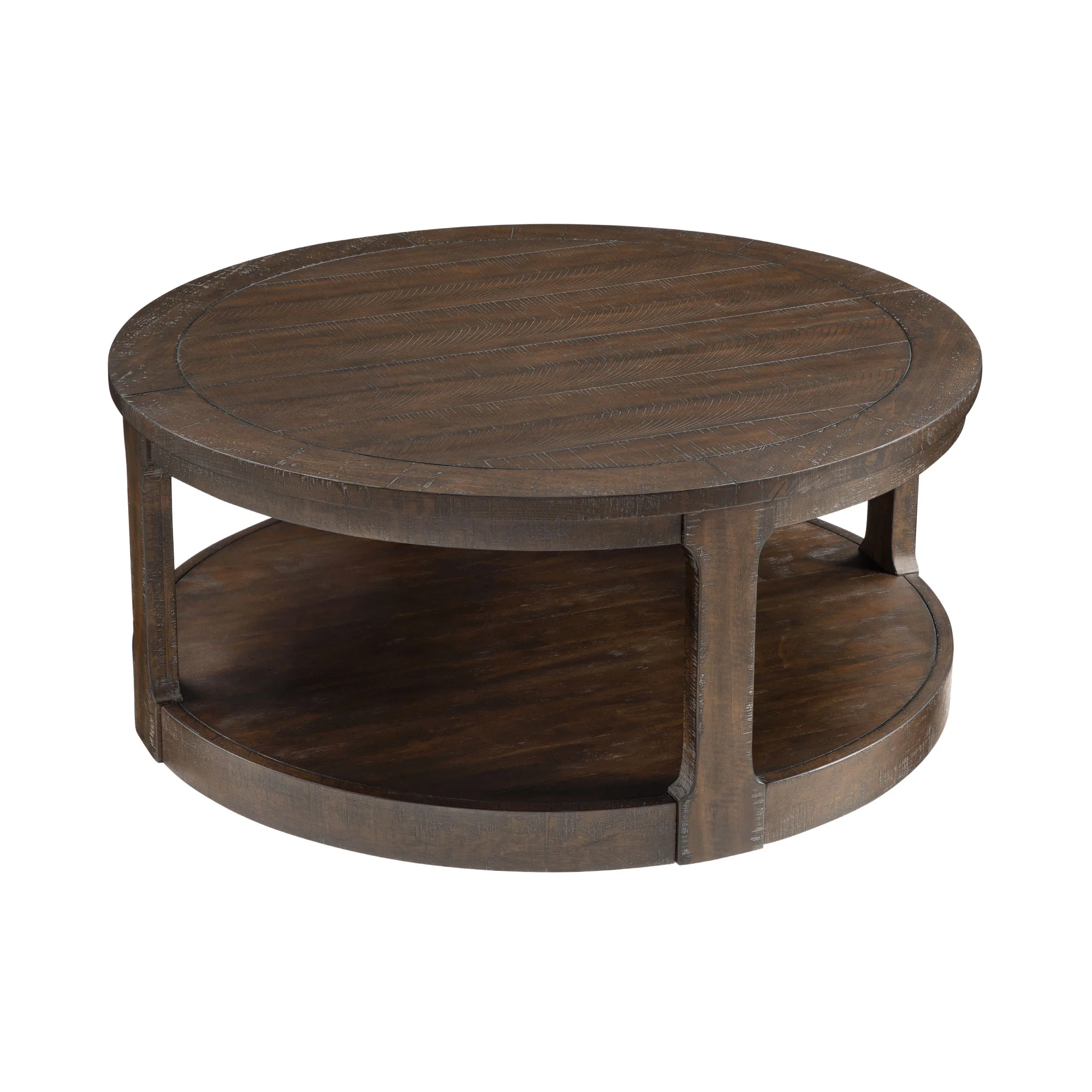 Large Traditional Round Coffee Table - Image 3