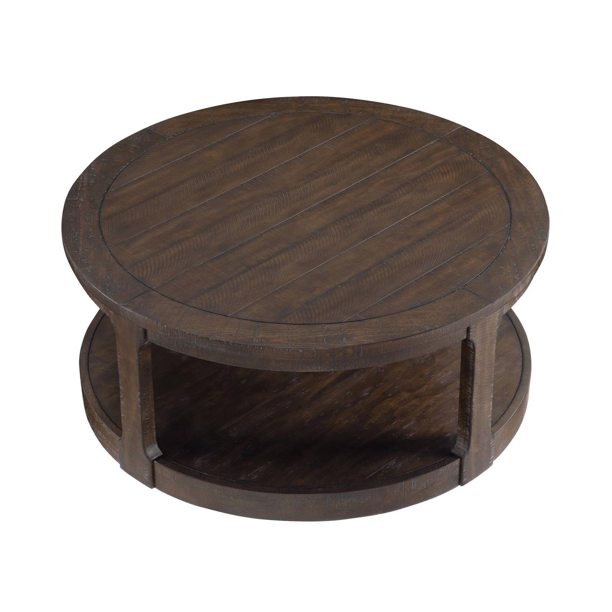 Large Traditional Round Coffee Table - Image 4