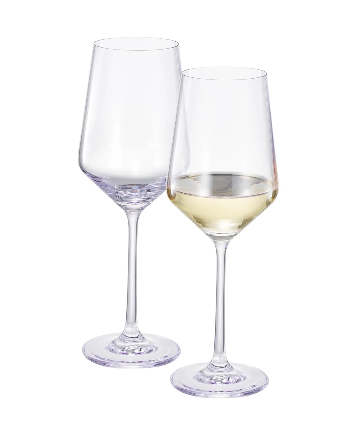 Lavender Colored Crystal Wine Glasses Set of 2 - Image 3