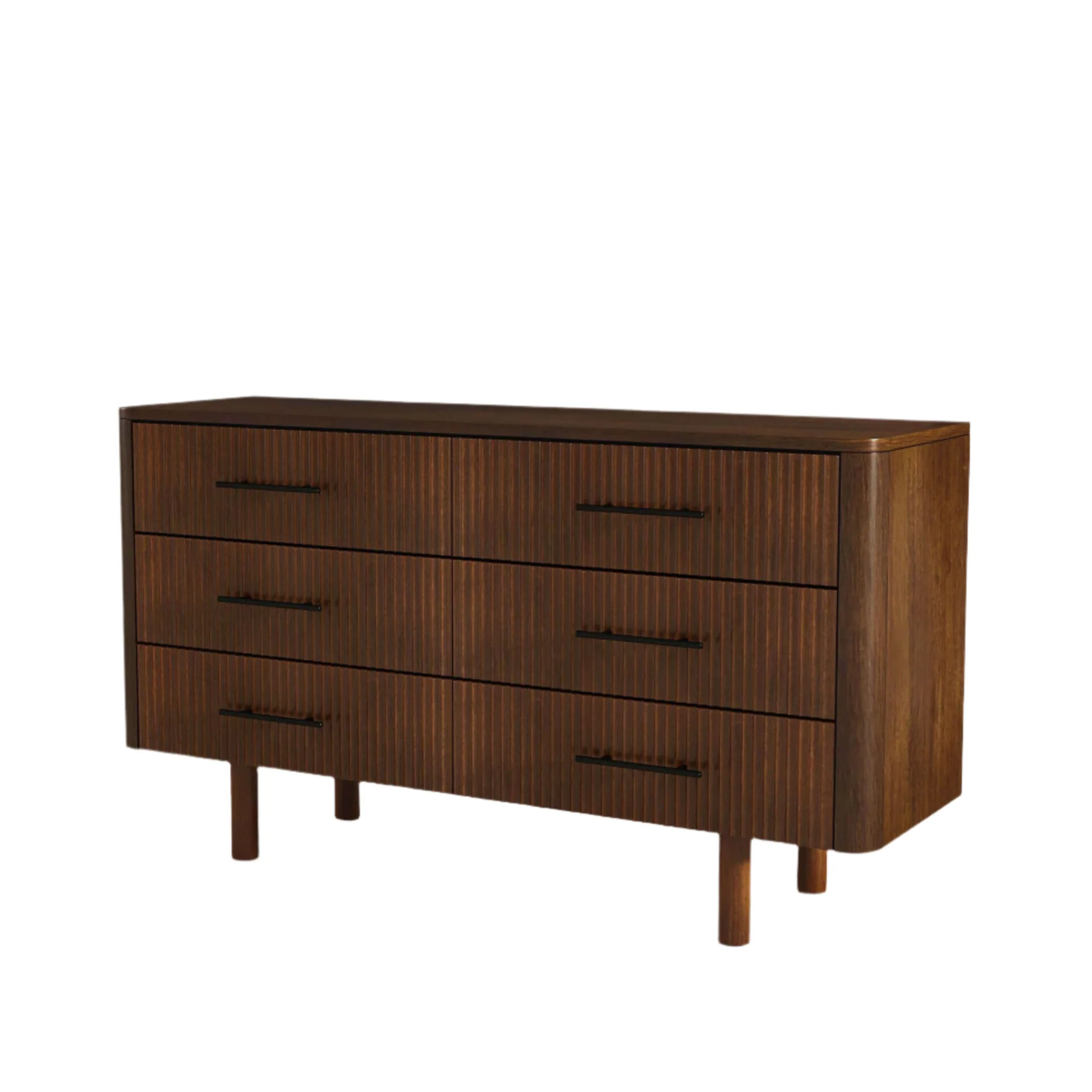 Logan Mid Century Modern Walnut Dresser