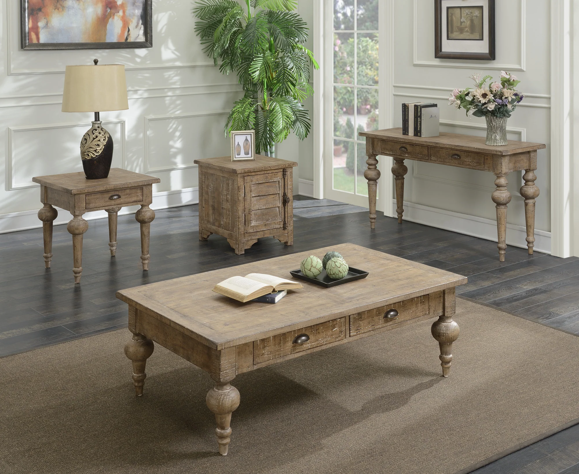 Ludin Taupe Sofa Table - Image 2