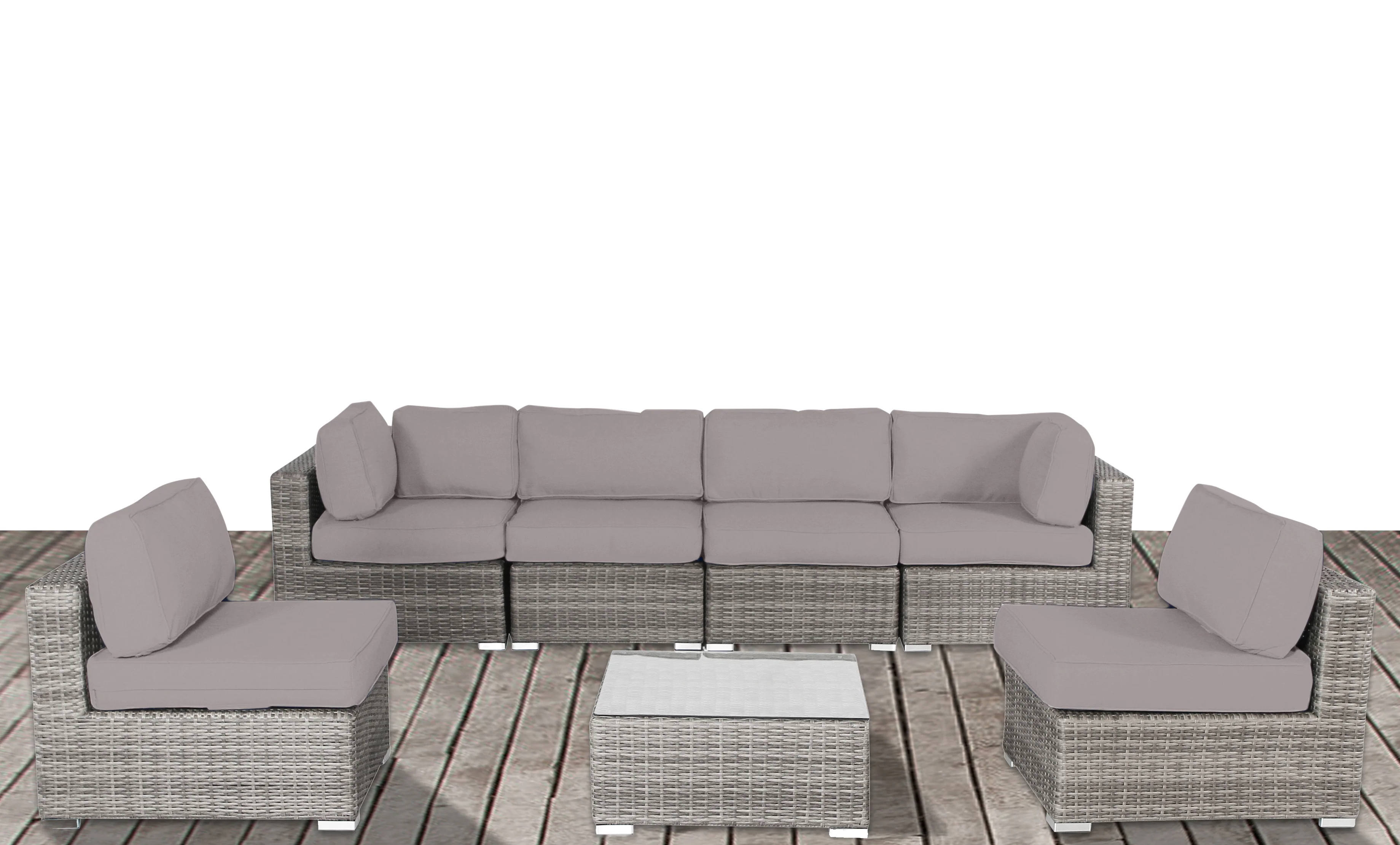 Luxury All-Weather Wicker Outdoor Patio Sofa Set - Image 10