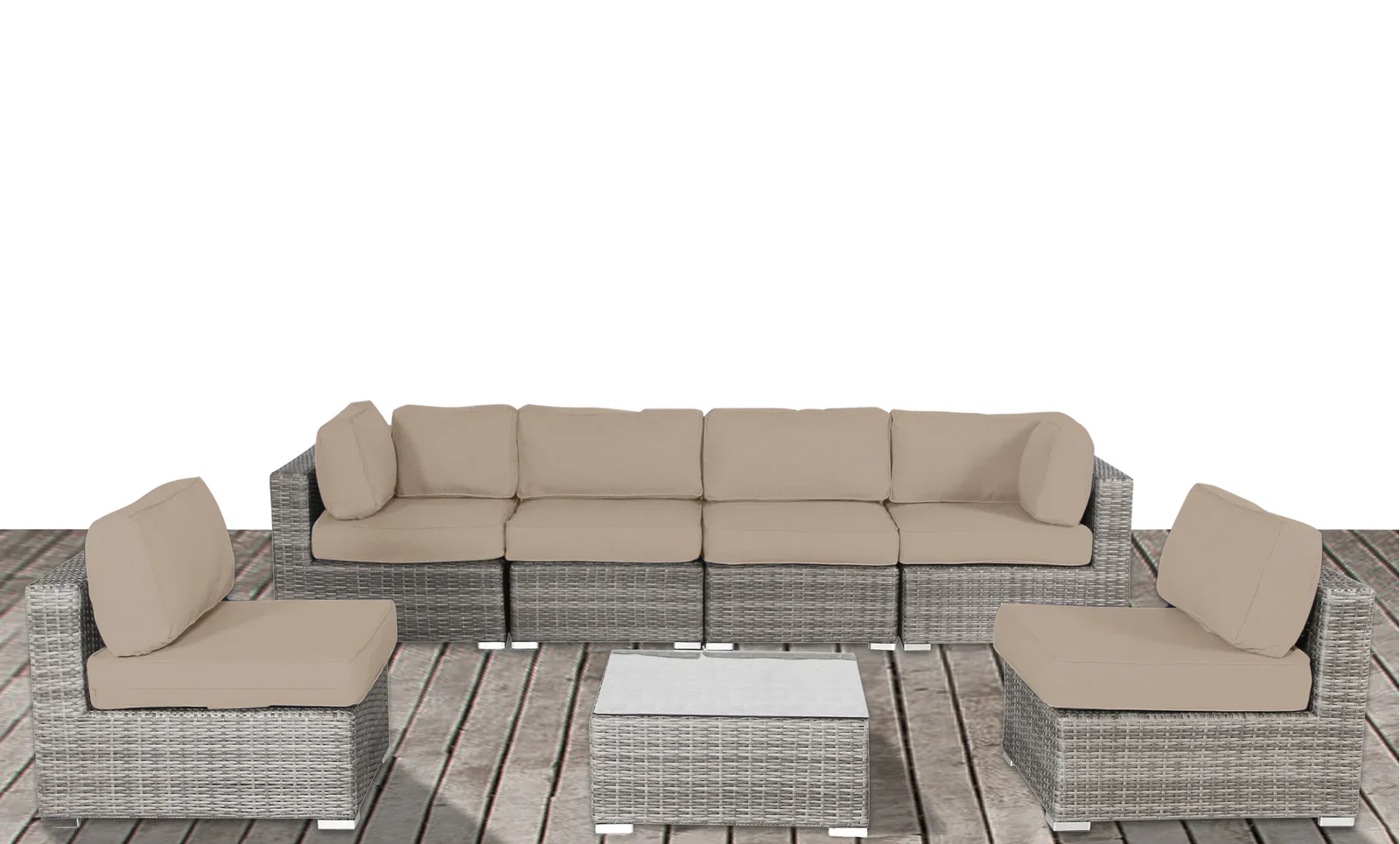 Luxury All-Weather Wicker Outdoor Patio Sofa Set - Image 4