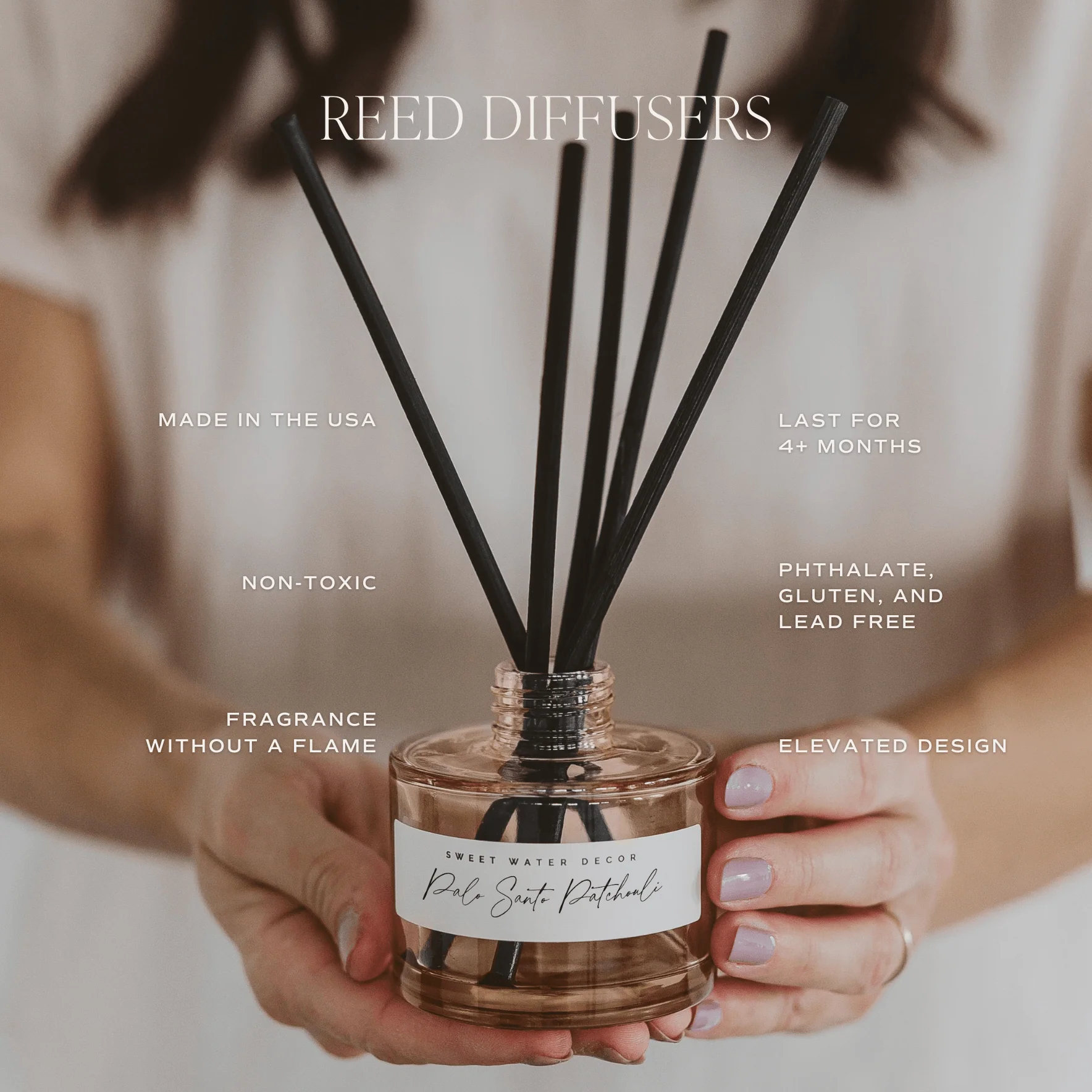 Mango and Coconut Tinted Glass Jar Reed Diffuser - Image 3