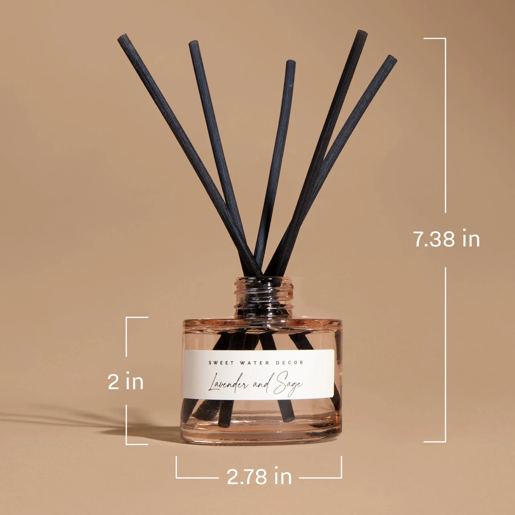 Mango and Coconut Tinted Glass Jar Reed Diffuser - Image 6