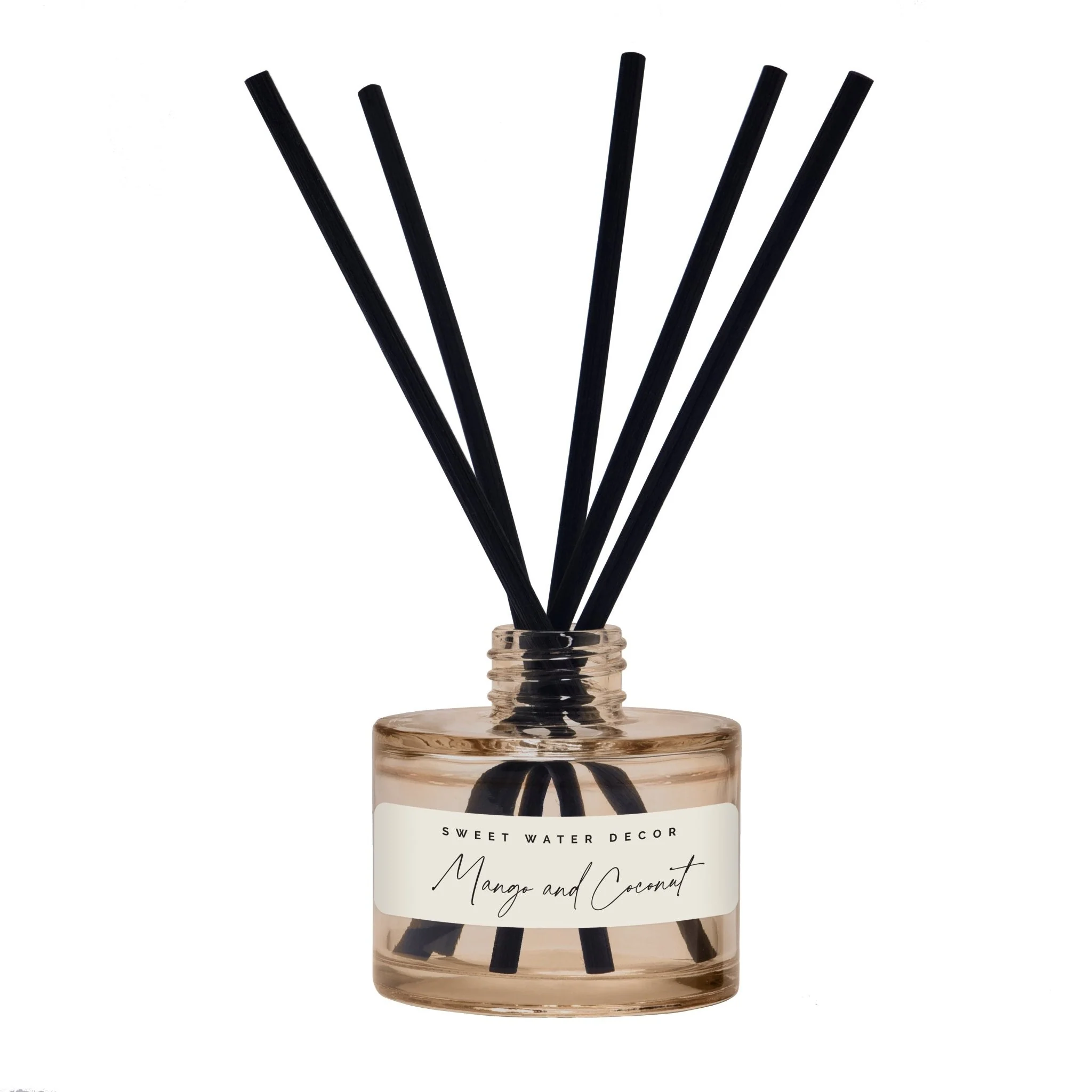 Mango and Coconut Tinted Glass Jar Reed Diffuser - Image 9