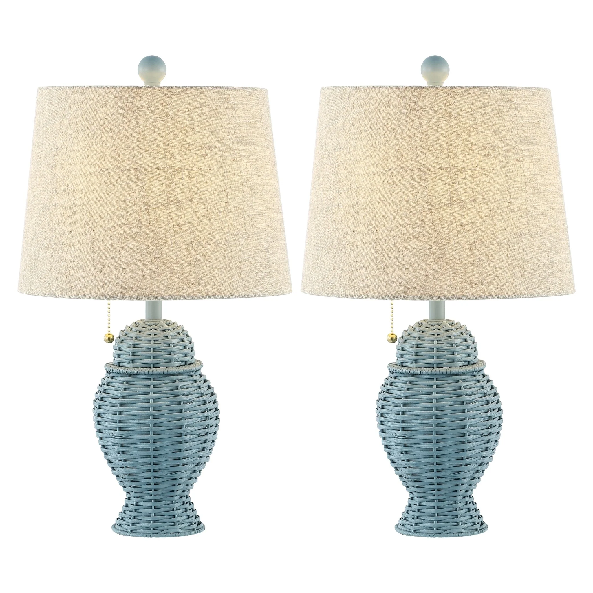 Margie Wicker Bohemian Rustic Iron LED Table Lamp - Image 12